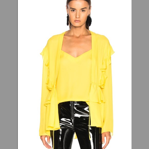 Sally LaPointe 100% Silk Drawstring Top & Cami Set - Picture 6 of 7